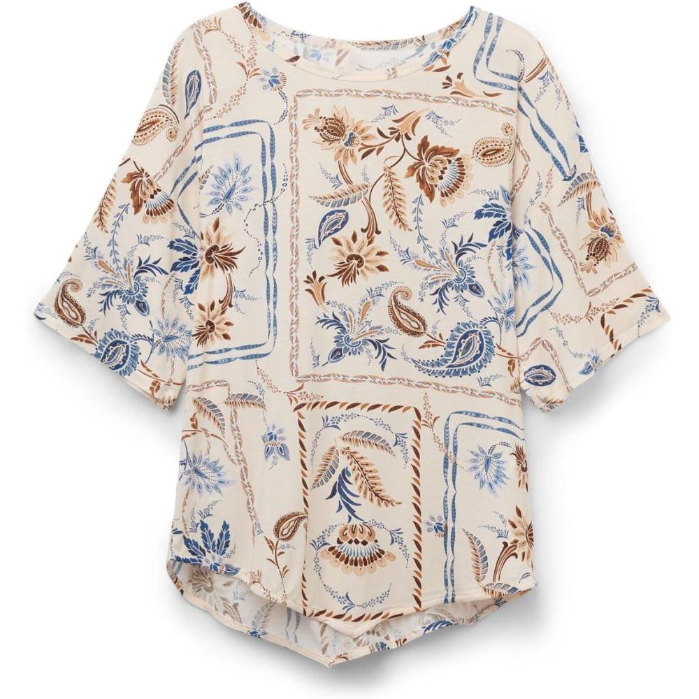 imageWomans Italian Riviera Fresh Bamboo Short Sleeve TopMulticolor  Stampa La Riviera