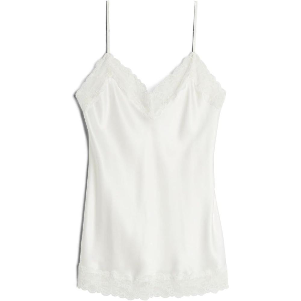 imageWomans Lace and Silk TopIvory  Powder White