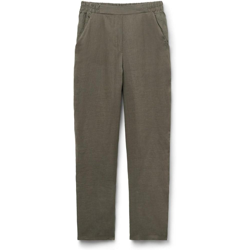 imageWomans Linen Cloth PantsGreen  Safari Green