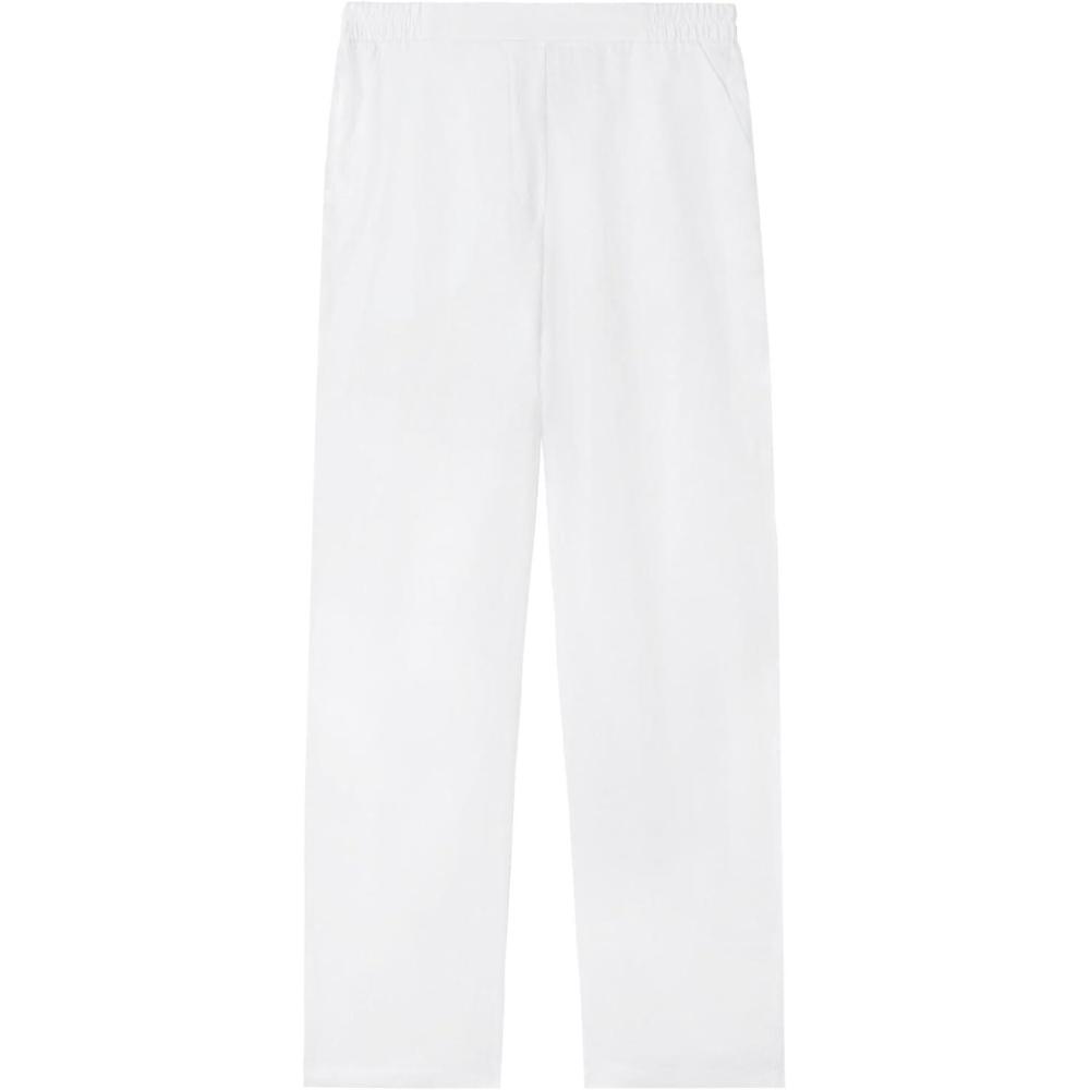 imageWomans Linen Cloth PantsWhite  White