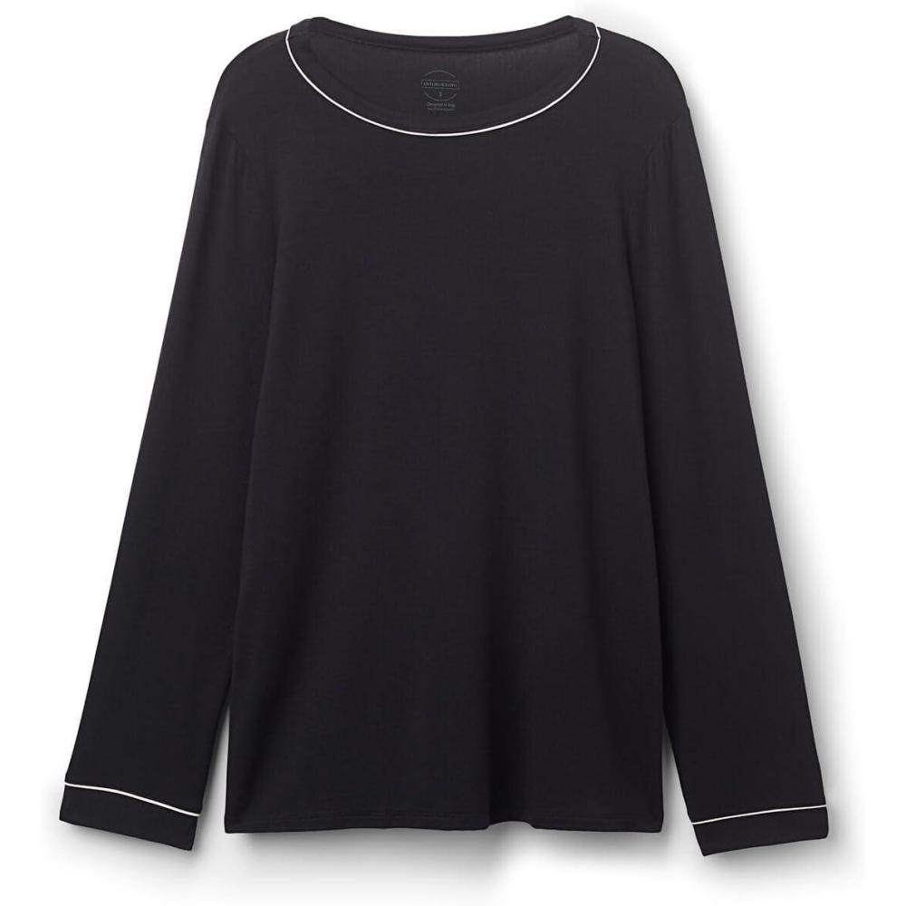 imageWomans Long Sleeve Modal TopBlack  Black
