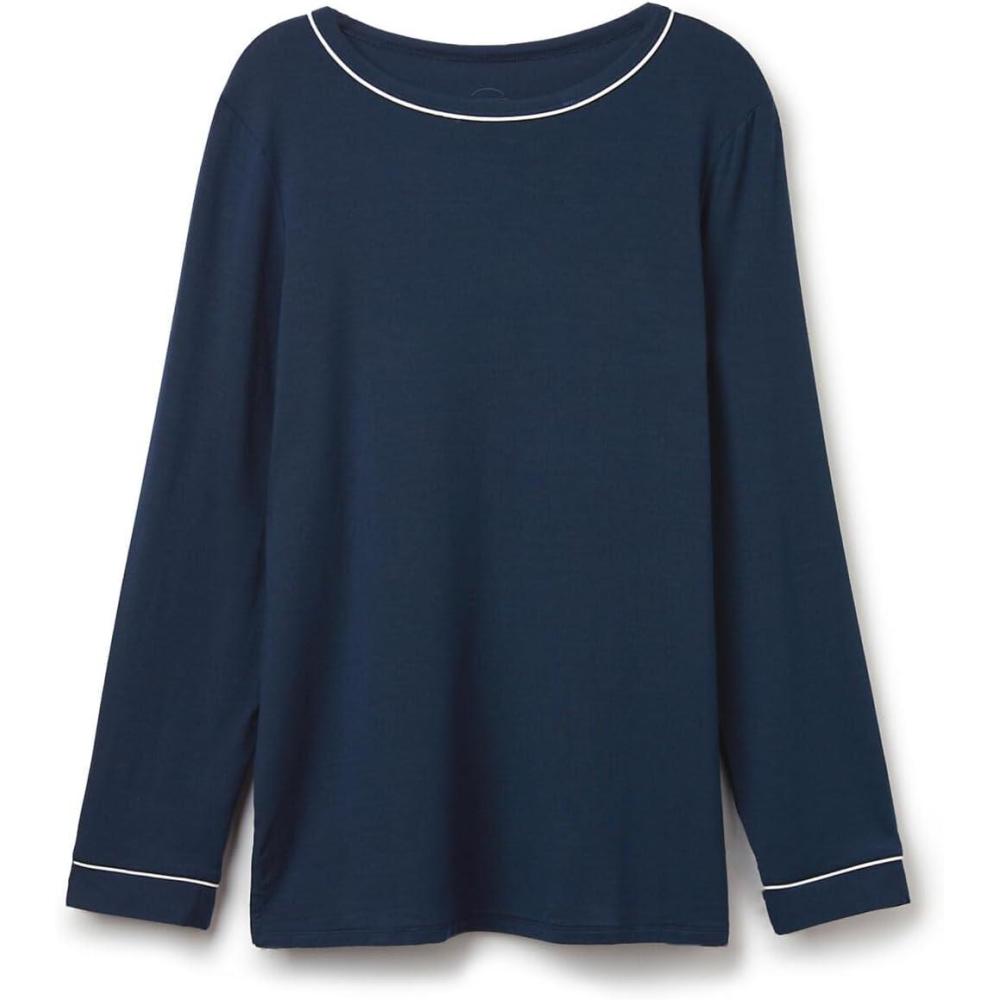 imageWomans Long Sleeve Modal TopBlue  Intense Blue