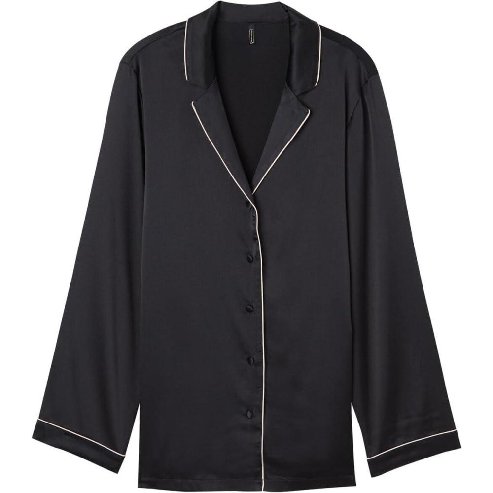 imageWomans Menswear Cut Silk JacketBlack  Black