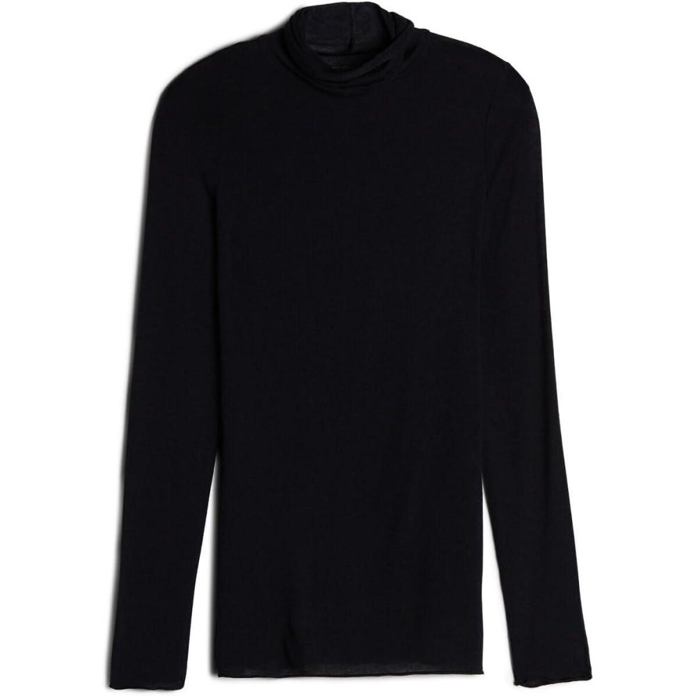 imageWomans Modal Cashmere Ultralight HighNeck TopBlack  Black