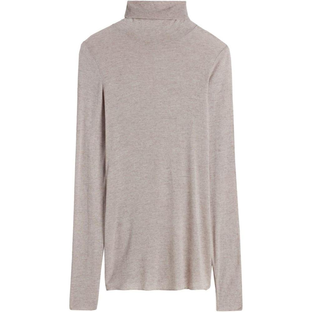 imageWomans Modal Cashmere Ultralight HighNeck TopNatural  Shell Beige Mlange