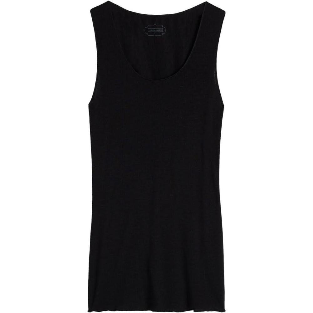 imageWomans Modal Cashmere Ultralight WideShoulder TopBlack  Black