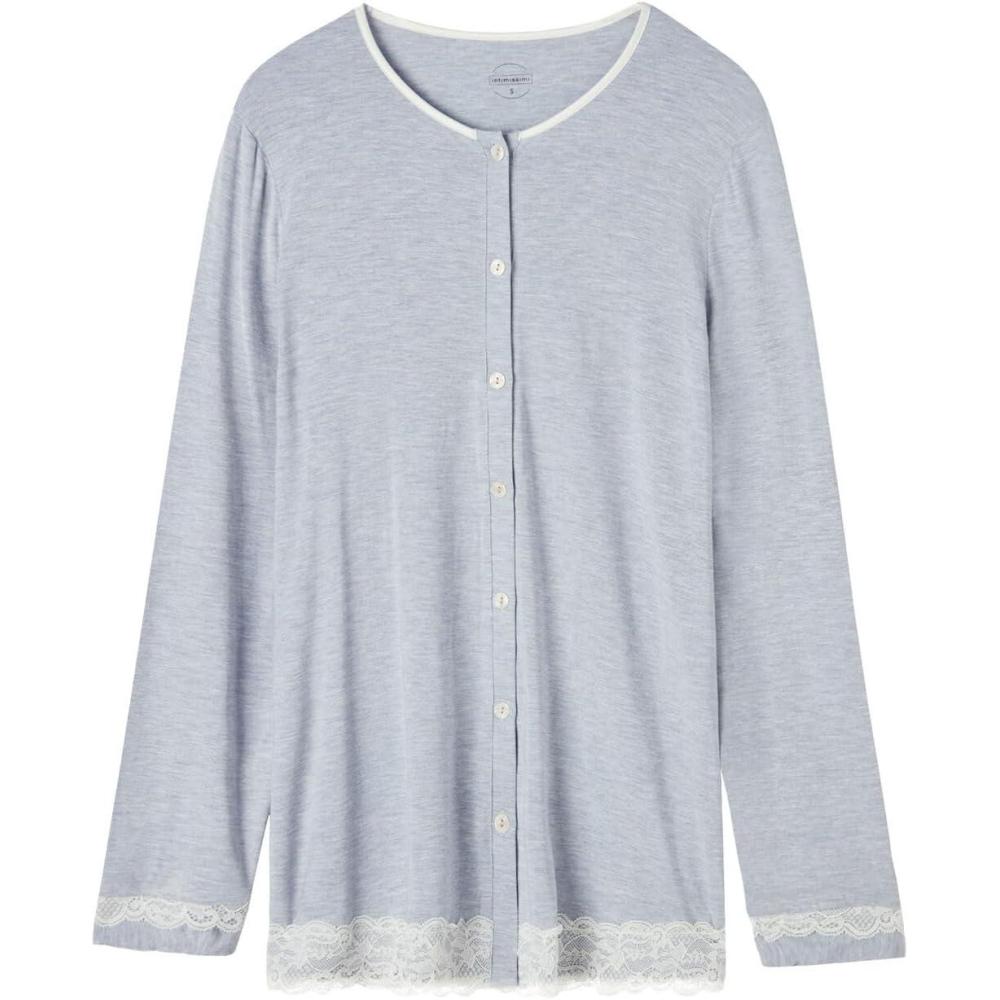imageWomans Modal and Lace CardiganLight Blue  Light Blue Melange
