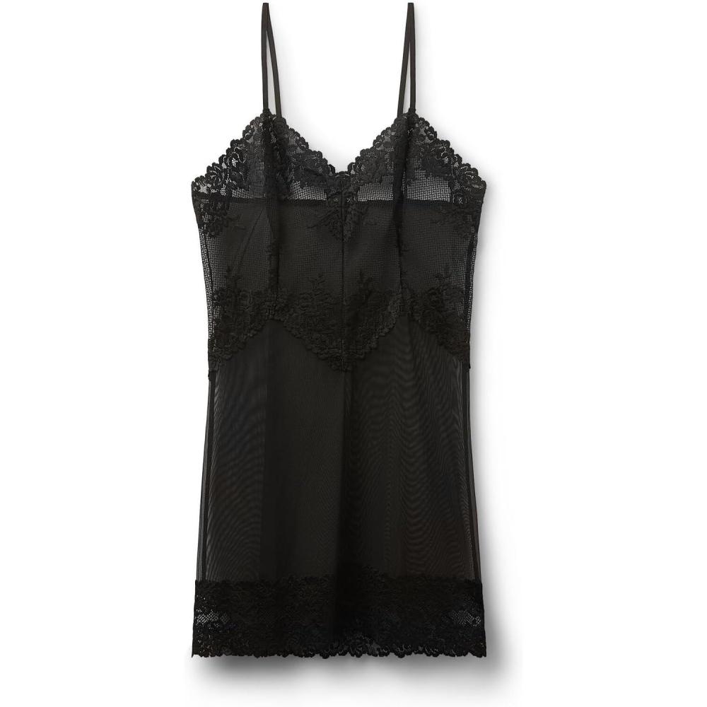imageWomans Pretty Flowers BabydollBlack  Black
