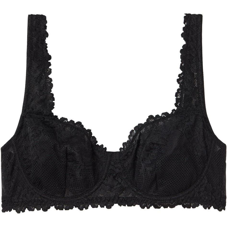 imageWomans Pretty Flowers Daniela Balconette BraBlack  Black