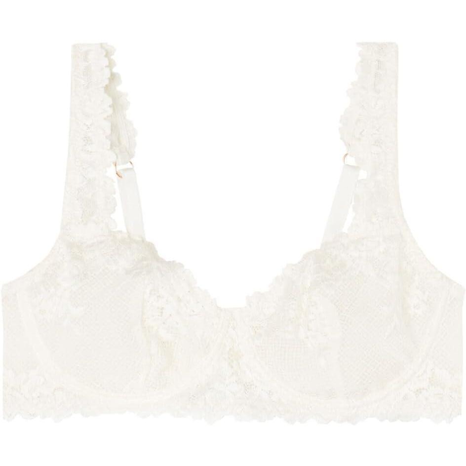 imageWomans Pretty Flowers Daniela Balconette BraIvory  Powder White