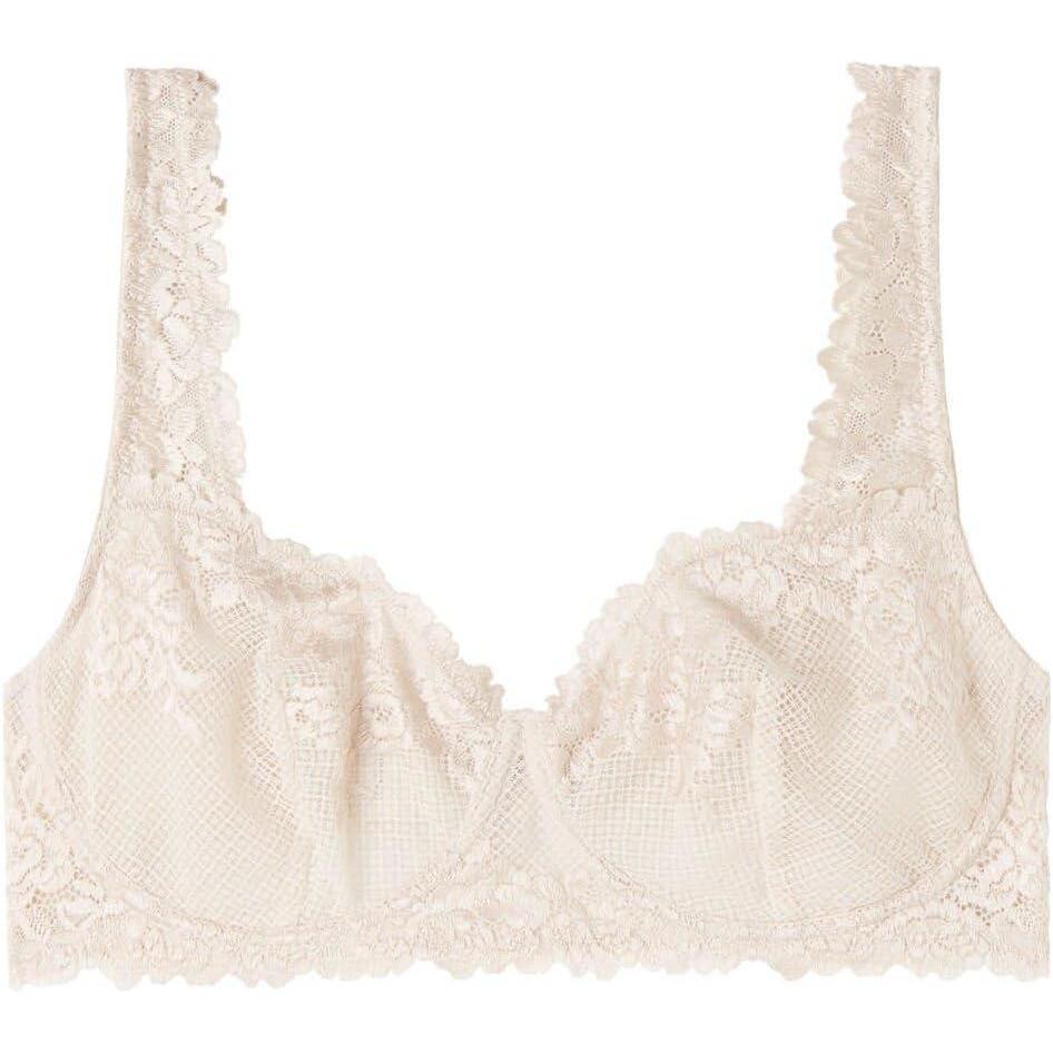 imageWomans Pretty Flowers Daniela Balconette BraNatural  Avorio Crema