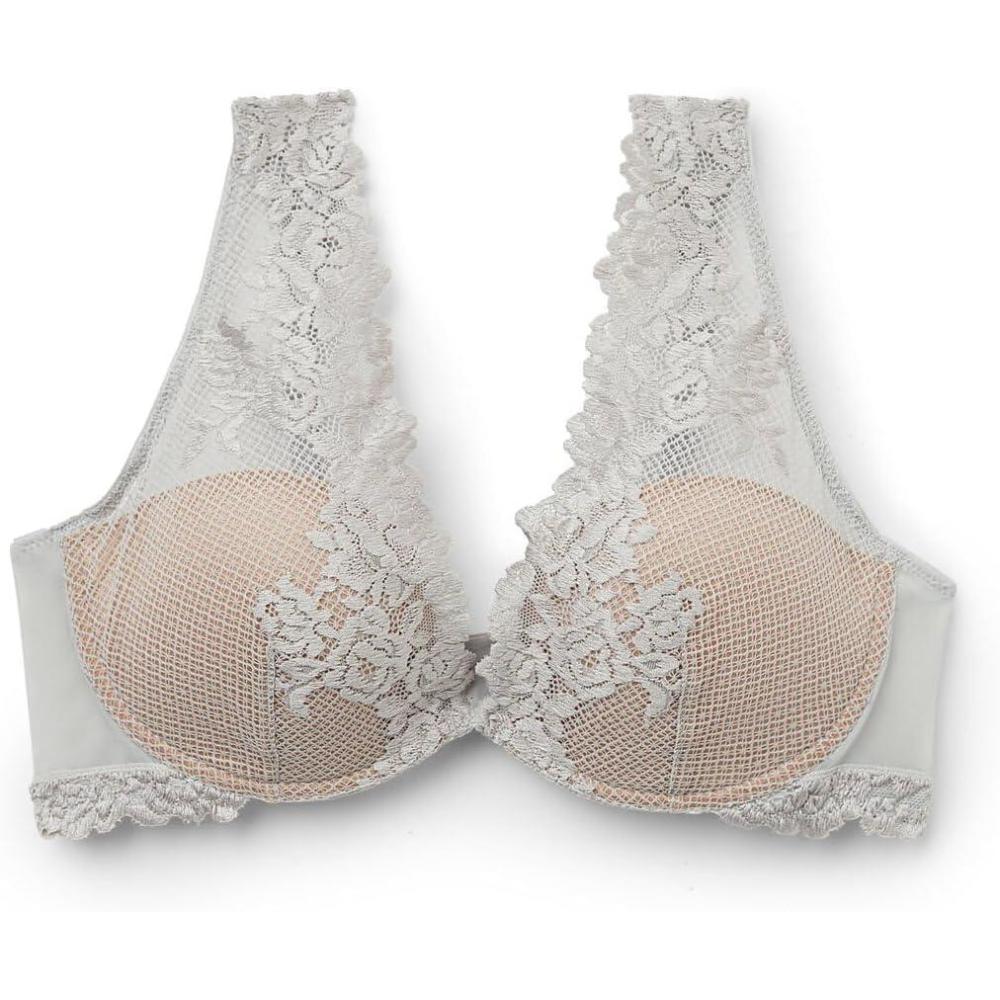 imageWomans Pretty Flowers Elena Balconette BraPale Grey  Ice Grey