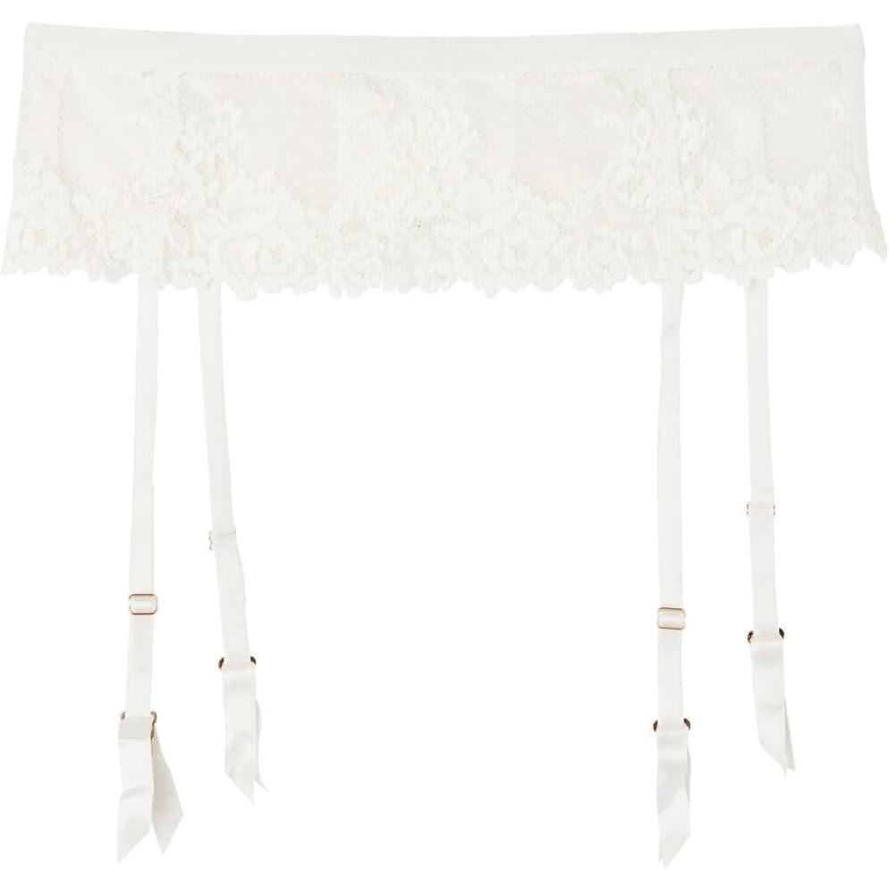 imageWomans Pretty Flowers Garter BeltIvory  Powder White
