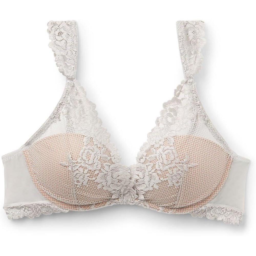 imageWomans Pretty Flowers Giorgia Balconette BraPale Grey  Ice Grey