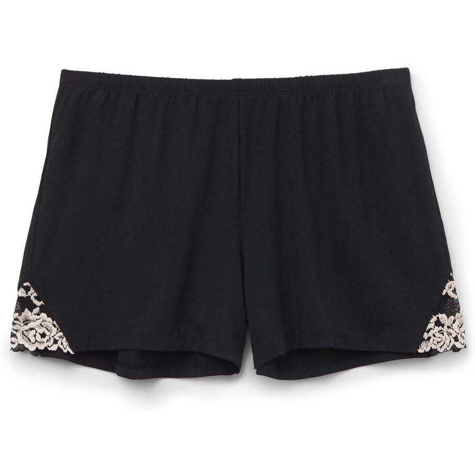 imageWomans Pretty Flowers Modal ShortsMulticolor  BlackIvory
