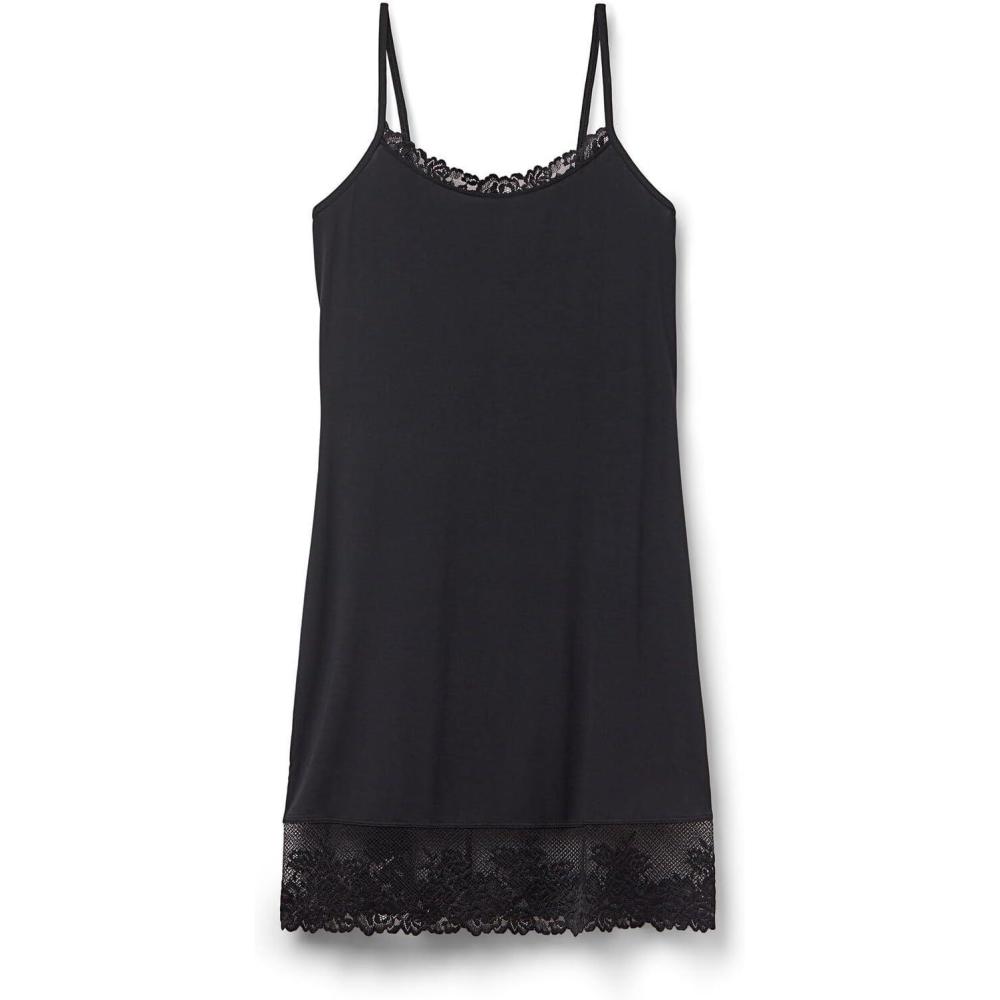 imageWomans Pretty Flowers Modal SlipBlack  Black