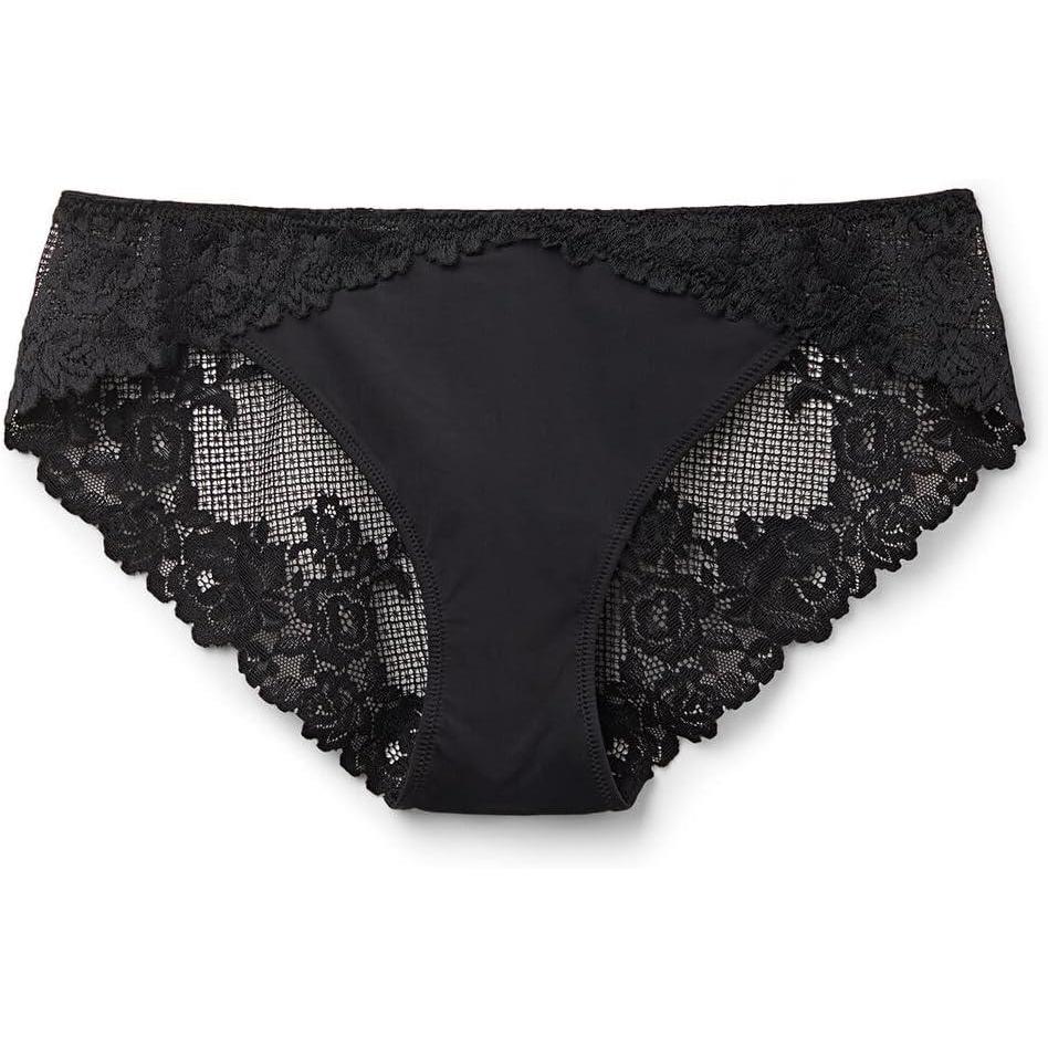 imageWomans Pretty Flowers PantiesBlack  Black