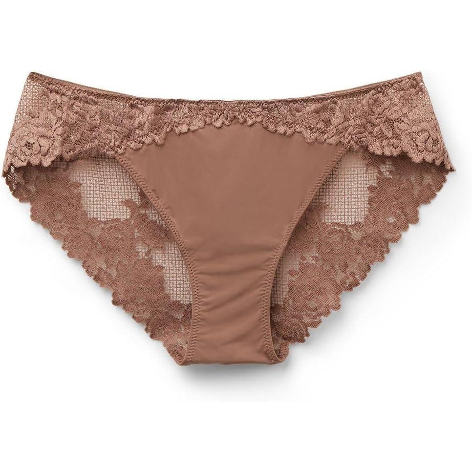 imageWomans Pretty Flowers PantiesNatural  Caramel Dark Beige