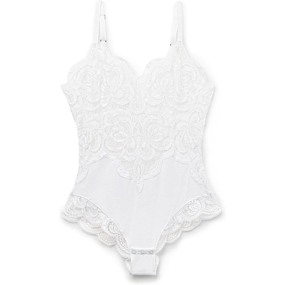 imageWomans Scent of Summer Lace and Fresh Bamboo BodysuitWhite  White