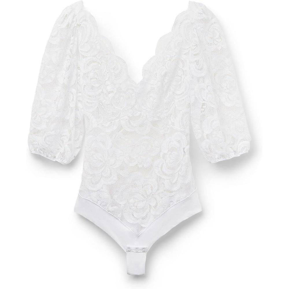 imageWomans Scent of Summer Short Sleeve BodysuitWhite  White