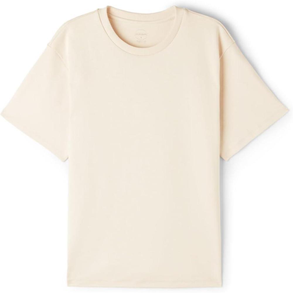 imageWomans Short Sleeve Top in CottonWhite  Bianco Polvere