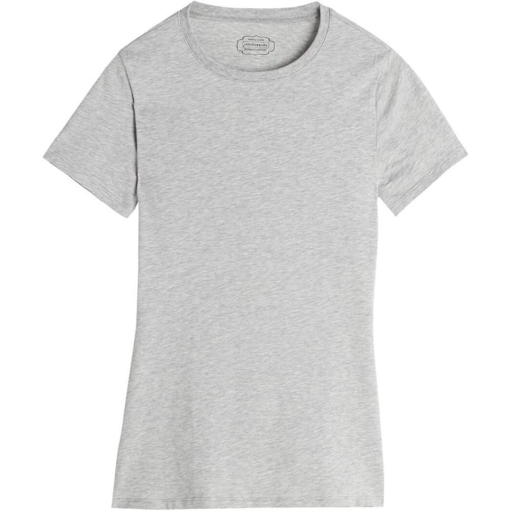 imageWomans Stretch Superior Cotton Short Sleeve TopGrey  Light Grey Melange