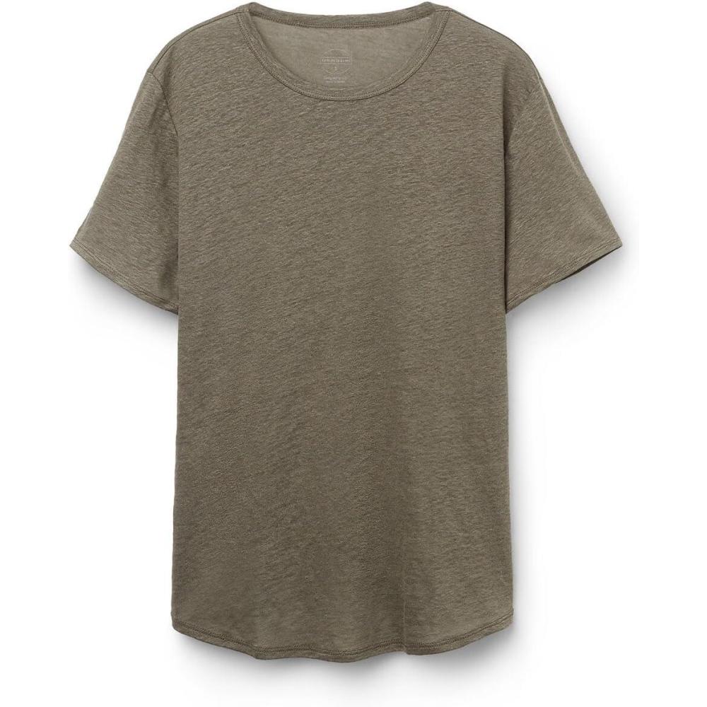 imageWomans The Pure Linen Short Sleeve Top in LinenGreen  Safari Green