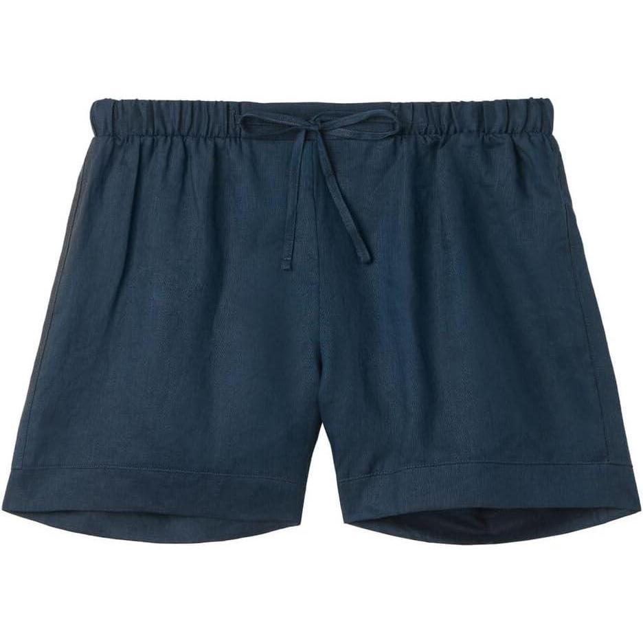 imageWomans The Pure Linen Shorts in Linen FabricBlue  Sailor Blue