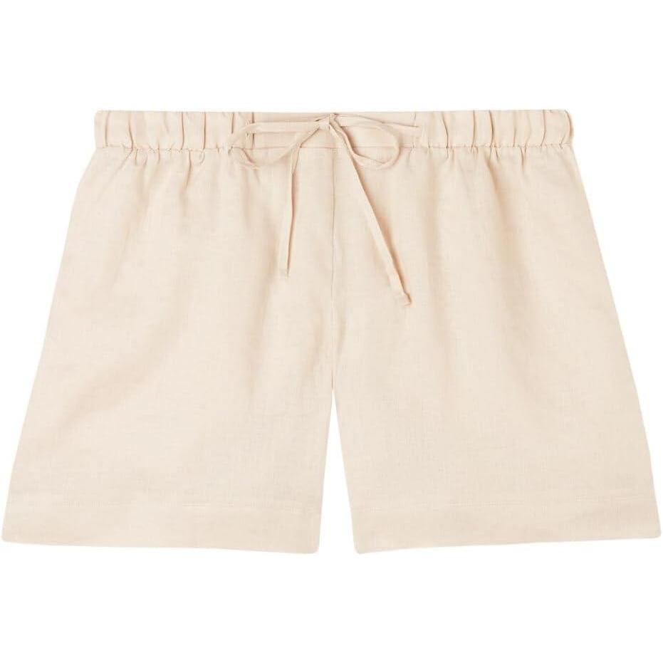 imageWomans The Pure Linen Shorts in Linen FabricNatural  Beige Rope