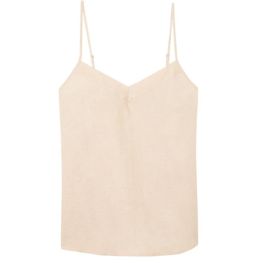 imageWomans The Pure Linen Top in Linen FabricNatural  Beige Rope