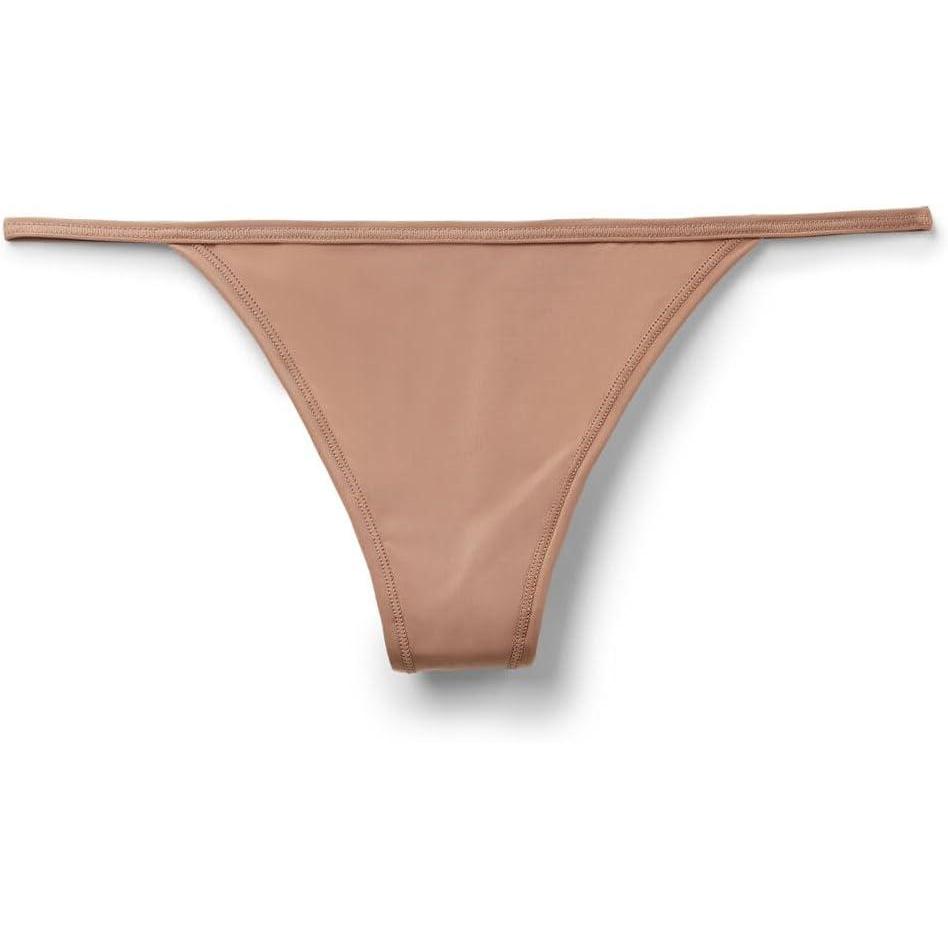 imageWomans Thong with Ultralight Microfiber StrapsNatural  Marrone Cappuccino