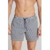 Man’s Blue Stripe Print Swim Trunks(Blue – Stampa Riga Bianco Blu Intenso)