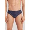 Man’s Flamingo Print Swim Briefs(Blue – Stampa Fenicotteri Blu Intenso)