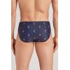 Man’s Flamingo Print Swim Briefs(Blue – Stampa Fenicotteri Blu Intenso)