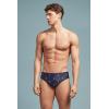 Man’s Flamingo Print Swim Briefs(Blue – Stampa Fenicotteri Blu Intenso)