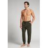 Man’s Full Length Cotton Sweatpants(Green – Military Green)