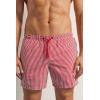 Man’s Red Stripe Print Swim Trunks(Red – Stampa Riga Bianco Rosso)