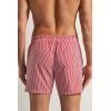 Man’s Red Stripe Print Swim Trunks(Red – Stampa Riga Bianco Rosso)