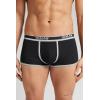 Man’s Ribbed Superior Cotton Boxers(Black – Black)