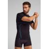 Man’s Short Sleeve Technical Sport Top(Black – Black)