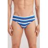 Man’s Stripe Print Swim Briefs(Blue – Riga Bianco/Blu)