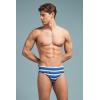 Man’s Stripe Print Swim Briefs(Blue – Riga Bianco/Blu)