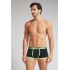 Man’s Superior Cotton Boxers with Logo(Black – Black/Neon Yellow)