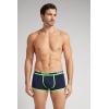 Man’s Superior Cotton Boxers with Logo(Blue – Blu Intenso/Verde Fluo)