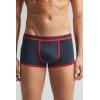 Man’s Superior Cotton Boxers with Logo(Blue – Blu Notte/Rosso Intenso)