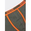 Man’s Superior Cotton Boxers with Logo(Green – Verde Timo/Arancio Fluo)