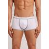 Man’s Superior Cotton Boxers with Logo(White – Bianco/Grigio Melange)