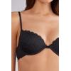 Woman’s Bellissima Lace Push-up Bra(Black – Black)