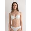 Woman’s Bellissima Silk Push-Up Bra(Ivory – Powder White)
