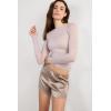 Woman’s Boat Neck Modal Cashmere Ultralight Top(Natural – Shell Beige Mélange)
